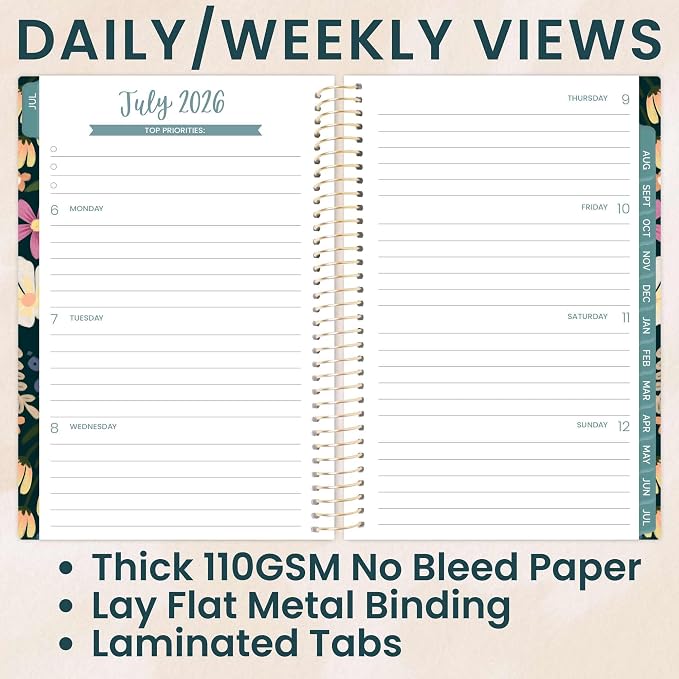 bloom daily planners 2026-2027 Academic Year Pocket Planner (July 2026 - July 2027) 13 Months - 4” x 6” MINI Weekly Monthly Agenda Organizer & Calendar Book - Blooming Wildly