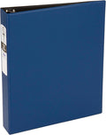 Avery Standard 3 Ring Binder, 1.5" Round Rings, 1 Blue Binder | For Everyday School and Home Organization, Two Clear Interior Pockets, Nonstick PVC-Free Storage, Lay-Flat Back-Mounted Rings