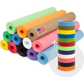 12 Rolls of Colored Kraft Paper and 12 Rolls of Colored Masking Tape | 1" Wide Tape, 18" x 100' Kraft Paper Rolls - Bulk Kids Craft Supplies - For Arts, Decoration, DIY, School