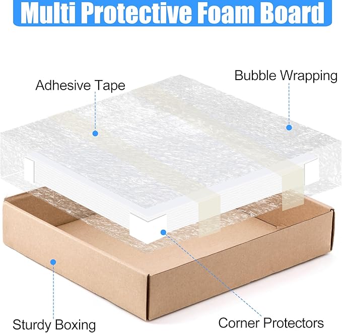 ToLanbbt 12 Pack White Foam Board, 22 x 28 x 3/16" Thick Foam Core Acid Free Poster Foamboard for Art Craft Projects, Painting, Displaying, Signage, Wedding, School