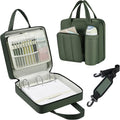 Upgraded Zipper Binder | 3-Inch & 2-Inch O-Rings, 600 Sheet Capacity Trapper Keeper with 13 Inch Laptop Sleeve & Water Bottle Holder, Binder Bag with Multi-Pockets & Shoulder Strap (Retro Green)