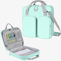 Zipper Binder 3 Inch 3 Ring with Shoulder Strap Multi-Pocket,Tough | Binder Bag with Laptop organizer for School Travel,Fit 13" MacBook & Tablet,700 Sheets Capacity,Water Resistant,Light Blue