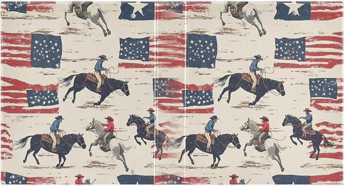 American Rodeo Cowboys Decorative 3 Ring Binder 1.5 Inch Large View Binders with Pockets Holds 200 Sheets File Organizer for Office College School, 1 Pack
