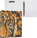 JIPONI 3 Ring Binder Tiger 1 Inch Round Binders for Men Women Students, Cute File Organizer for Office School, 1pc