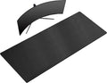 Cacoy 59"x27.5" Leather Desk Mat, Waterproof Office Desk Pad Blotter, Black | Leather Desk Protector for Office Large Water-Resistant Keyboard Gaming Mouse Pad Extended Non-Slip Stitched Edge Writing Pad