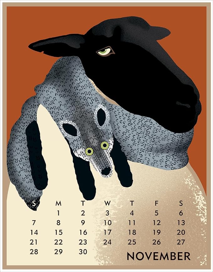 Linnea Design 2027 Desktop Calendar and Frame Set 5 x 7" Artwork by Johanna Riley and Linnea Riley