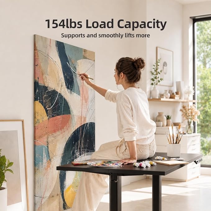Claiks Electric Height Adjustable Standing Desk, 40x24 Inch, Deep Black | Smooth Height Adjustment, 3 Memory Presets, Cable Management Hub&Hook, Stable Steel Frame, 176lbs Capacity, Easy Assembly