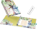 EYROZILL Mini 3 Ring Binder 1 Inch for 5.5" x 8.5" Paper with 5-Tab Dividers EYROZILL Cute Mini Binder for School/Office Supplies and Home, Season Tree