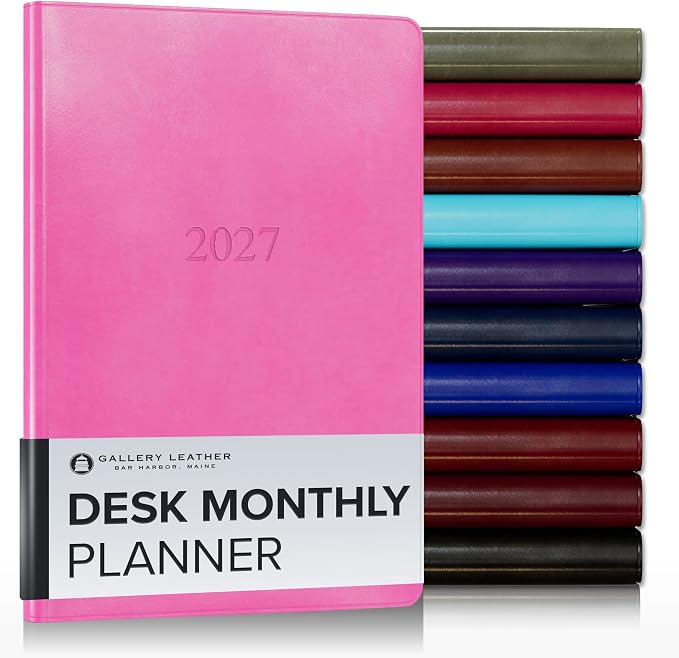 Gallery Leather Desk Monthly Planner 2026-2027 Acadia Hope