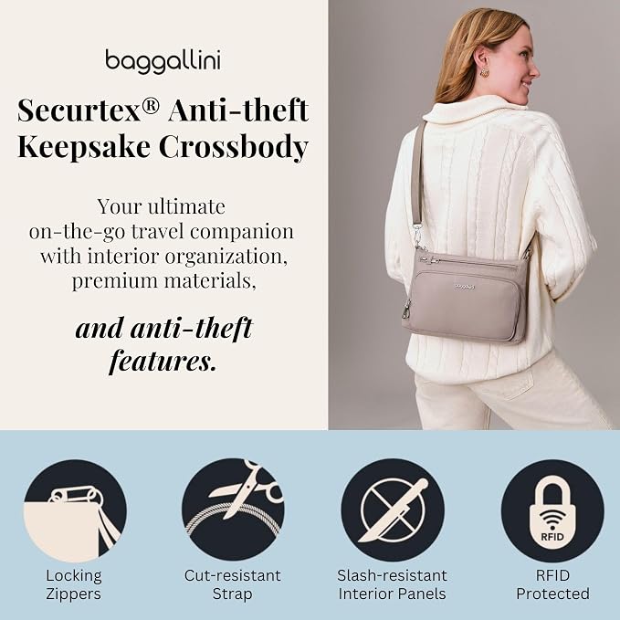 Baggallini Securtex Anti-Theft Keepsake Crossbody