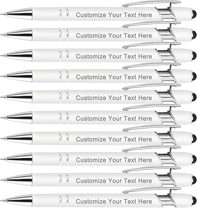 Qingxily Custom Pens Bulk - Up to 300 Personalized Stylus Ballpoint Pens With Free Engraving - Customized With Your Name, Text, Message for Business, Graduation, Anniversaries - Colorful 96 Pcs