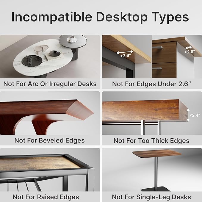 Desk Extender Tray, 24" x 12", with Storage Drawer, Medium, Black | Desk Extension, Clamp on Desk Shelf, Clamp on Keyboard Tray for Office and Home, Workstation Organizer