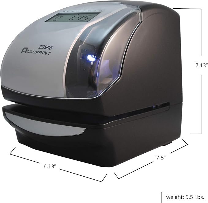 Acroprint ES900 Electronic Payroll Recorder/Time Stamp/Numbering Machine