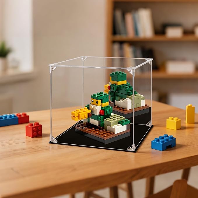 Display Case for Collectibles Assemble Clear Acrylic Box Alternative Glass Case for Display Action Figures Home Storage Organizing Toys (Internal dim 11.5X11.5X11 inch)