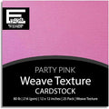 Party Pink—12x12 Textured Cardstock | 80lb Textured Pink Scrapbook Paper | Premium Cardstock for Cricut Cutting | 25 Sheets