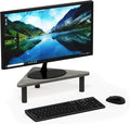 Furinno TURN-N-TUBE Monitor Stand Riser, 19.6" Wide Triangle Corner Monitor Riser, Laptop Stand for Desk, Office Desk Accessories, Desktop Organizers and Accessories, Toolless Assembly, For Study Room, Dorm, French Oak