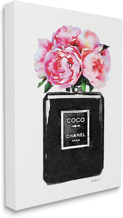 'Glam Perfume Bottle Flowers'| Canvas Art | Stupell Industries | 30 x 40 Inches, Easy to Hang and Sturdy, Made in USA, by Amanda Greenwood