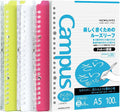 Kokuyo Campus 3 Pack Spiral Binder Notebooks, A5 Refillable Notebooks Smart Ring Binder 25 Sheets Capacity Each, with 100 Sheets 6mm Dot Ruled Filler Paper, Ideal for Work, Study & Journal,Vivid Color