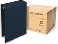 Carstens 3-Inch Heavy Duty 3-Ring Binder - Top Opening, Navy Blue, Durable Plastic, No-Gap Rings, Waterproof Cover, No Pockets, Holds 400 US Letter Sheets, BPA-Free, Made in USA (1759-3R), Case of 12