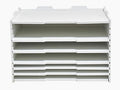 YFS 6 Tier-Desk File Organizer, Stackable Paper Tray, Printer paper Storage for Office, Sorter Organizer for Letter/A3 Office File Folder Holder -White (Horizontal-6tray(with 5 Adjustable Shelves))