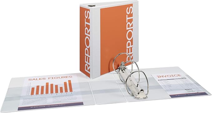 Avery Durable View 3 Ring Binder, 4 Inch EZD Rings, 1 White Binder (09801)