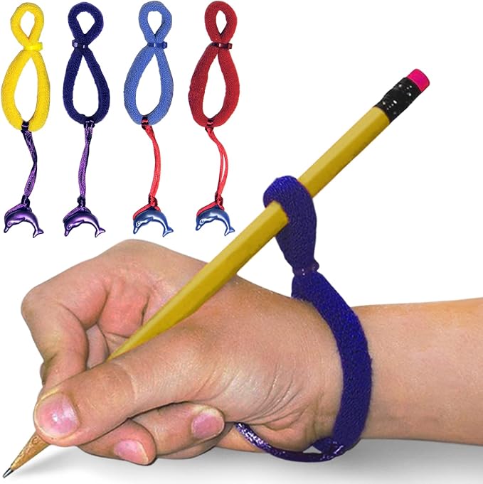 The Original OT Invented & Patented HandiWriter, Hand Made in the USA, Handwriting Aid for a Proper Tripod Grip, Finger Position & Better Penmanship. Great for All Kids Kindergarten Age & Up (4 Pack)