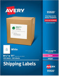 Avery® Full Sheet Printable Shipping Labels, 8.5" x 11", White, 250 Blank Mailing Labels, Great for Packages, Product Merchandising, Organization, and More (95920)