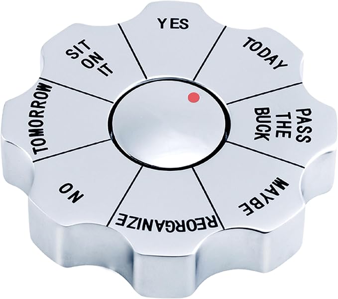 Natico Originals Rotating Decision Maker Paperweight, Fidget Spinner, Executive Gift, Desktop Organizer Trinket (60-2622)