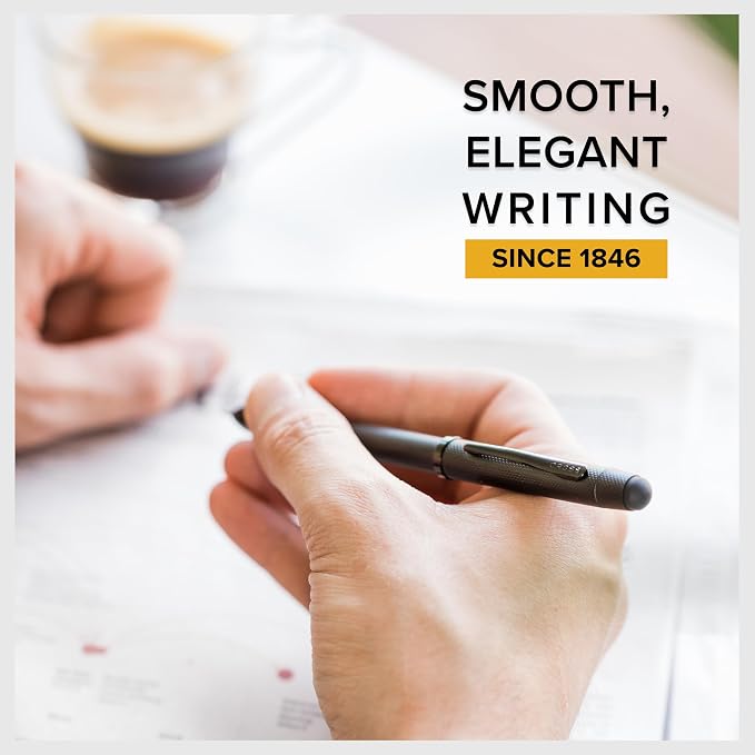 Cross Tech3+ Brushed Black PVD Multifunction Pen, Black Ink, Corporate Gift