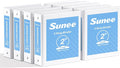 SUNEE 3 Ring Binders 2 Inch 8 Pack, Clear View Binders Three Ring PVC-Free (Fit 8.5x11 Inches) for School or Office Supplies, White