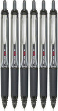 Pilot Precise V5 RT Retractable Rolling Ball Pens, Extra Fine Point, Black Ink, 6 Pens