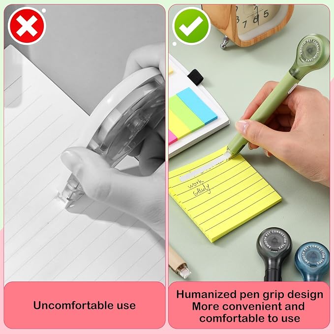 Gersoniel 25 Pack Correction Tape Pen for School Office,Natural Color