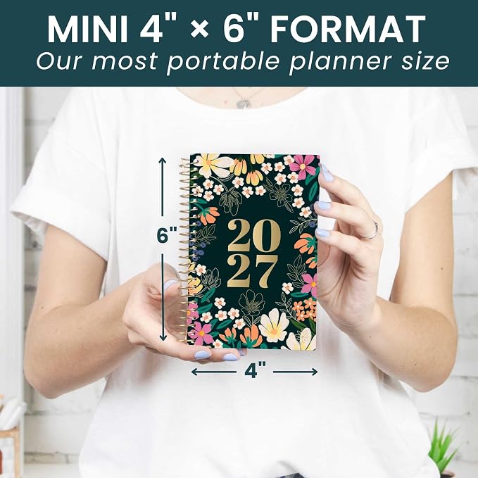 bloom daily planners 2027 Pocket Planner (January 2027 - December 2027) - 4” x 6” MINI Weekly Monthly Agenda Organizer & Calendar Year Book - Blooming Wildly