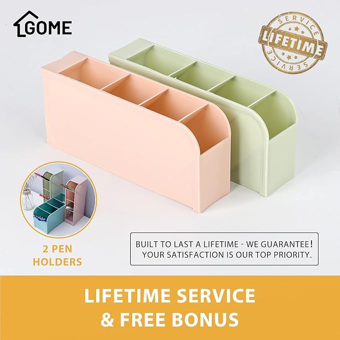 Gome Under Desk Pull-Out Drawer - Storage Organizer Office Mounted, Easy Slide-Out Pencil Drawer for Saving Space, Under Flat-Top Desk Storage Ideal for Sit-Stand Workstation