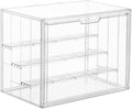 4 Layer Stackable Acrylic Figure Case for Collectibles Display Box,1 Pack | Removable Adjustable Partitions & Magnetic Door,Interlocking Stable Design,Dustproof Cover for Figurine Storage