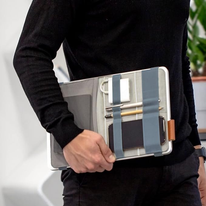 FOLD Portable TECH Organizer attachable to your Devices | Desk Sleeve | Gadget case | Working from Home Essentials | Laptop accessories | Backpack Insert | Portfolio |
