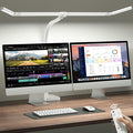 ONEMIX LED Desk Lamp with Base, 42-Inch 4-Panel Light for Dual Monitors | 1800 Lumens, 4 Adjustable Panels, 5 Color Temps, 5 Brightness Levels, Remote, Timer, Flicker-Free for Home Office