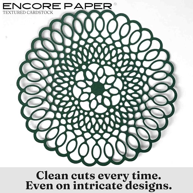 GREEN WREATH—12x12 Textured Cardstock | 80lb Textured Green Scrapbook Paper | Premium Cardstock for Cricut Cutting | 25 Sheets