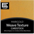 Marigold—12x12 Textured Cardstock | 80lb Textured Orange Scrapbook Paper | Premium Cardstock for Cricut Cutting | 25 Sheets