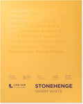 Stonehenge 100% Cotton Medium Weight Pad, Warm White, 11 x 14 inches, 250gsm, 15 Sheets for Dry Media
