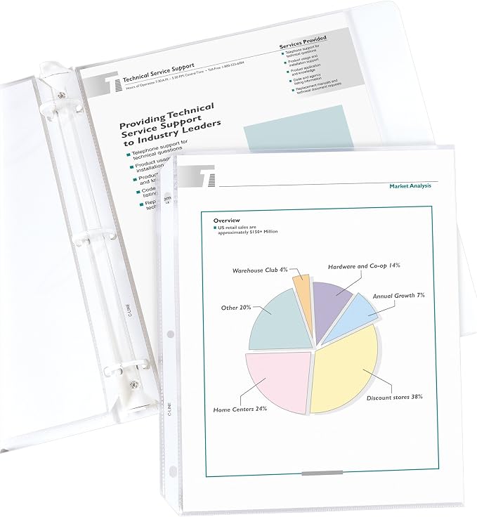 C-Line Top Loading Economy Weight Poly Sheet Protectors, Reduced Glare, 8.5 x 11 Inches, 100 per Box (62017)