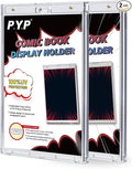 2ct Magnetic Comic-Book Display Cases - Crystal Clear One Touch Comic Book Holders, UV Protection Comic Book Slab Protectors, Premium Wall Mountable Comic Book Protective Holders, Fits Most Comics