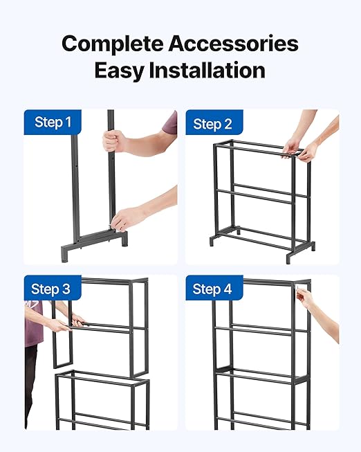 VEVOR 3D Printer Filament Storage Rack, 5 Tier Heavy Duty Storage Shelves for 3D Printing Filaments, Filament Spool Holders Racks for 3D Printing Studio, Home Studio, Office, Workshop (Shelf Only)