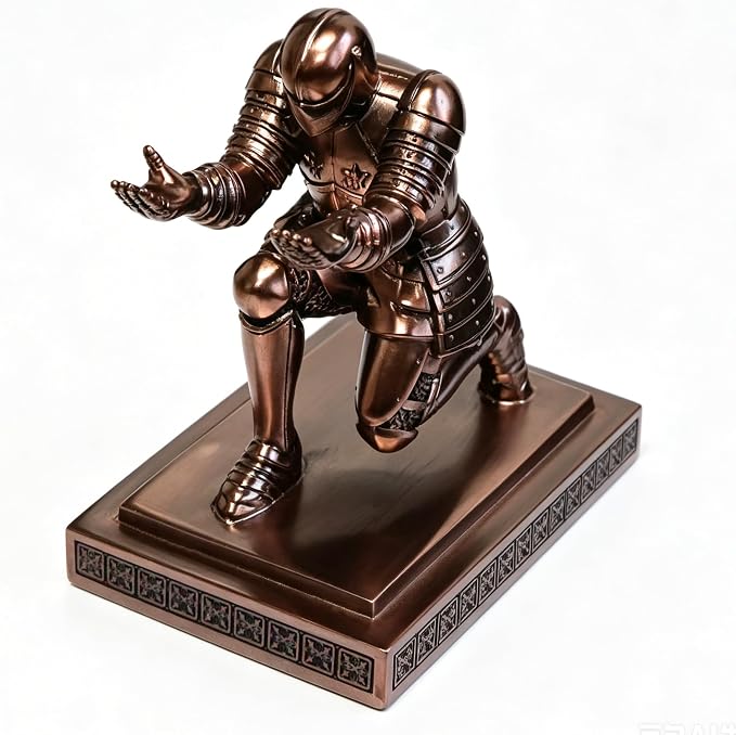 Soldier Executive Knight Pen Holder Personalized Desk Organizers Copper | Desk Accessory Pen Stand for A Gift - Decorative Resin Pencil Holders Desk Organizer For Men