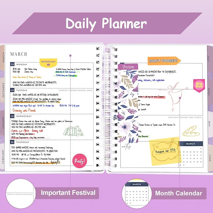 Arundhati Planner 2026-2027, 18 Months Large Daily Weekly Monthly Organizer
