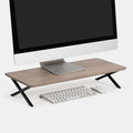 Anji Mountain Monitor Stand - Desktop Organizer & Laptop Riser, Ergonomic Monitor Riser, Space-Saving Monitor Stand for Desk, Durable Construction, Easy Assembly, Ideal for Home & Office,Biscotti