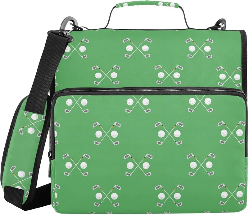 Zipper Binder Bag 3 Ring File Folder Portfolio Organizer Zippered Binder Bags with Strap Fits Laptop Women Men