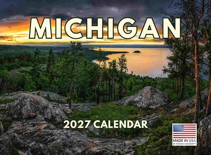 Michigan Calendar 2027 Monthly Wall Calender 12 Month
