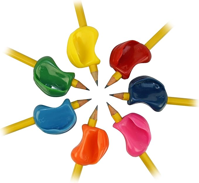The Pencil Grip Crossover Grip Ergonomic Writing Aid for Righties and Lefties, 12 Assorted Classic Colors (TPG-17812)