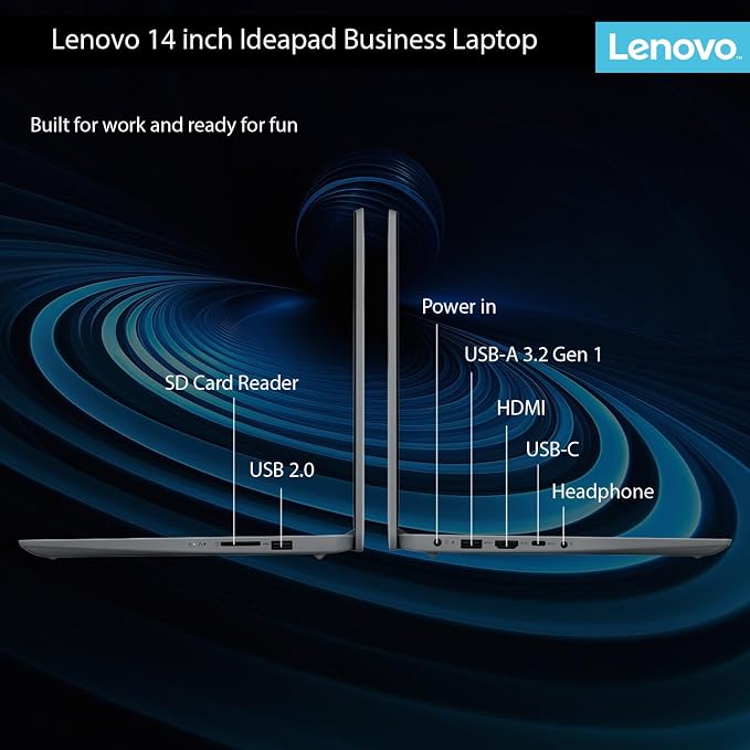 Lenovo IdeaPad Laptop with Microsoft 365 Office, Intel High Performance CPU, 4GB RAM, 1TB Cloud & 128GB Storage, 11 Hour Battery, SD-Card Reader,Webcam + WiFi 6, Windows 11
